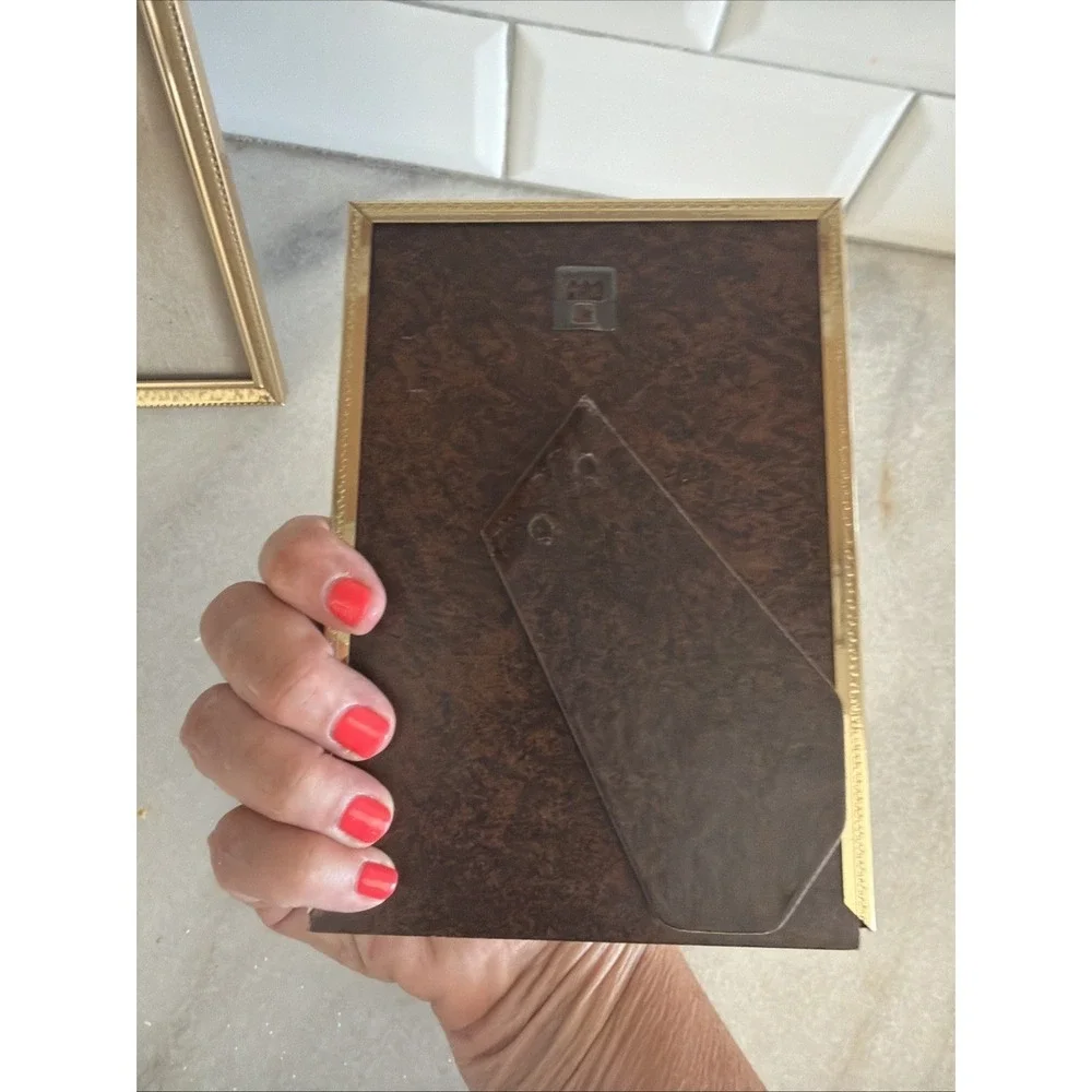 Set Of 2 Vintage Gold Tone  5x7 Frames